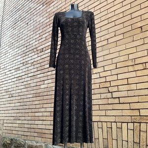 Vintage 90’s Rabbit Rabbit Rabbit metallic sparkle maxi dress Size 6
